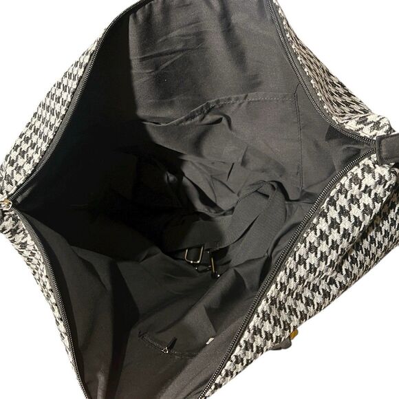 Lulu Dharma Houndstooth Weekender Tote Bag NWT — Holiday Gift Ready - Picture 6 of 12